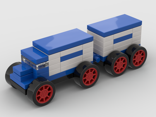 Micro refrigerator truck and trailer – kit from LEGO® bricks