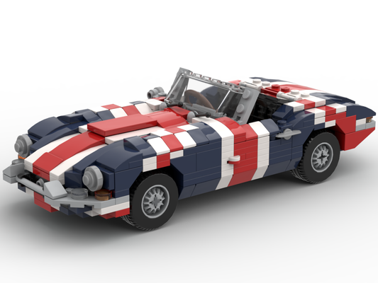 Jaguar E-Typ – Austin Powers – Bausatz aus LEGO®-Steinen