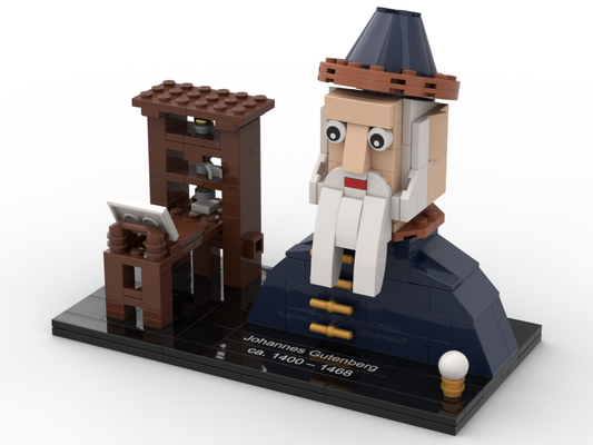 Johannes Gutenberg – Bausatz aus LEGO®-Steinen