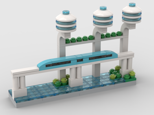 Magnetschwebebahn – Bausatz aus LEGO®-Steinen