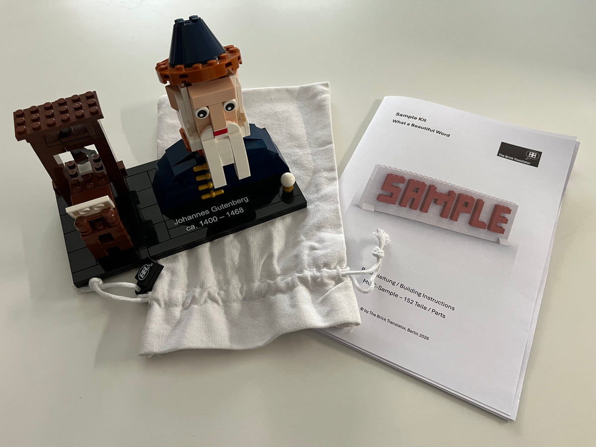 Johannes Gutenberg – Bausatz aus LEGO®-Steinen