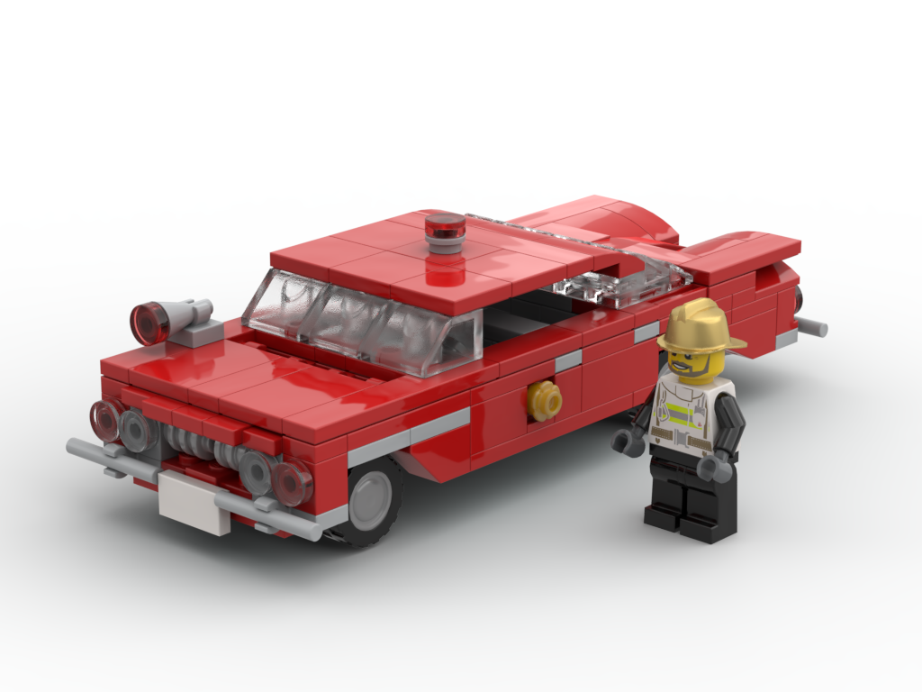 Chevrolet Bel Air 1959 Fire/Police Chief – Bausatz aus LEGO®-Steinen