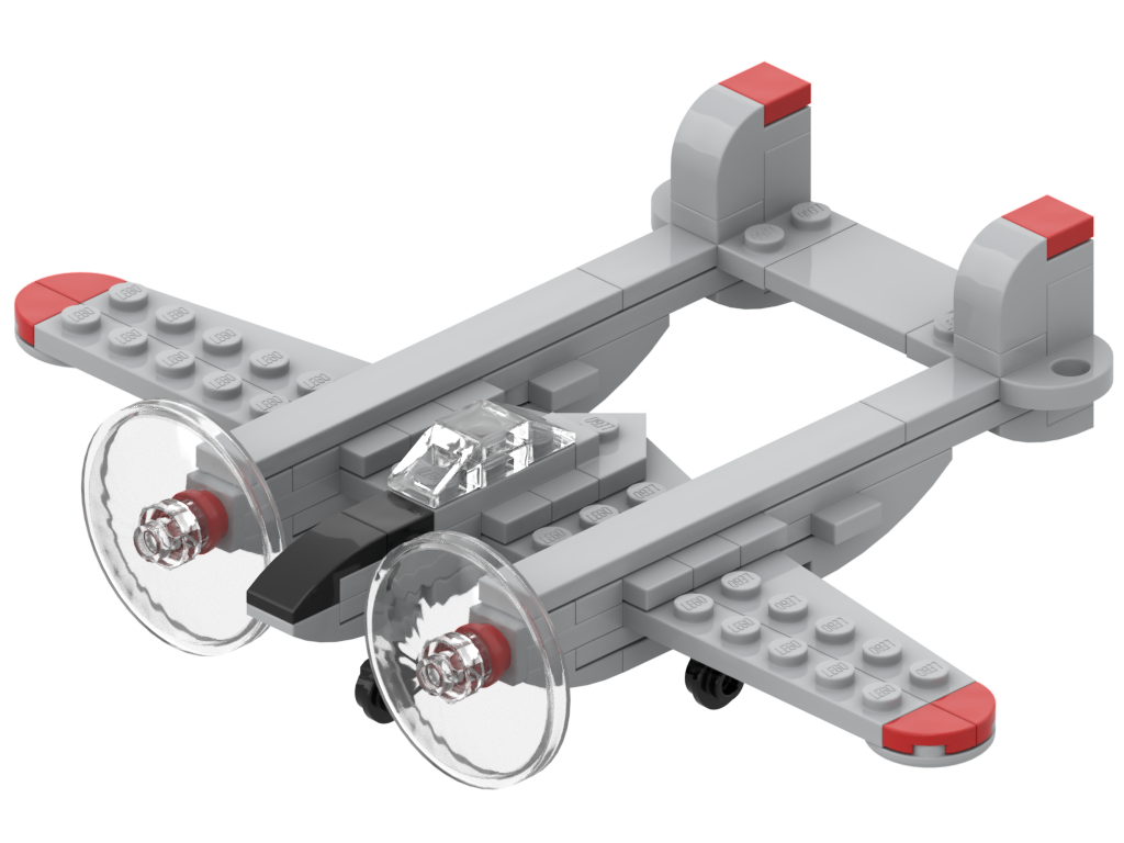 Micro Lockheed P-38 Lightning – Bausatz aus LEGO®-Steinen