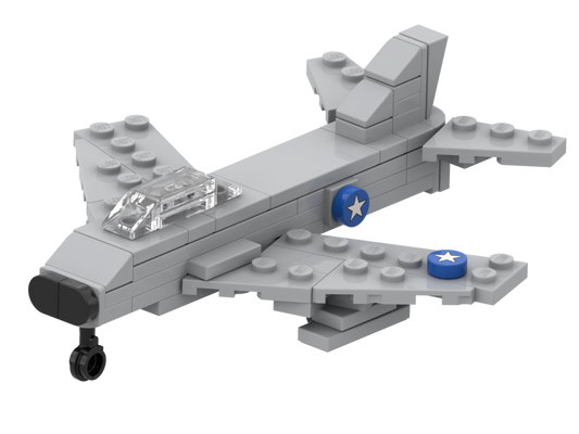 Micro North American FJ-2 Fury – Bausatz aus LEGO®-Steinen