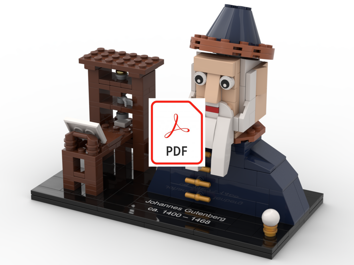 Johannes Gutenberg – Bausatz aus LEGO®-Steinen