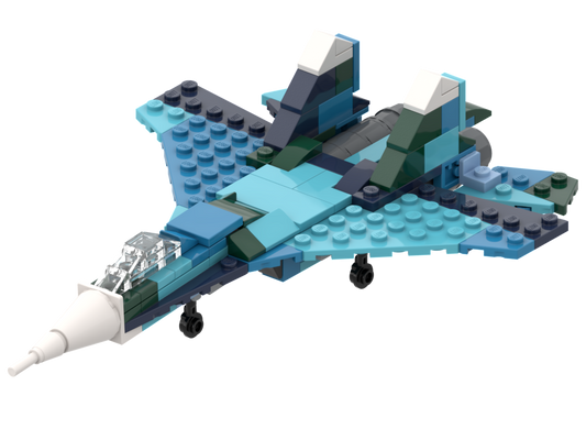 Micro Suchoi Su-27 – Bausatz aus LEGO®-Steinen