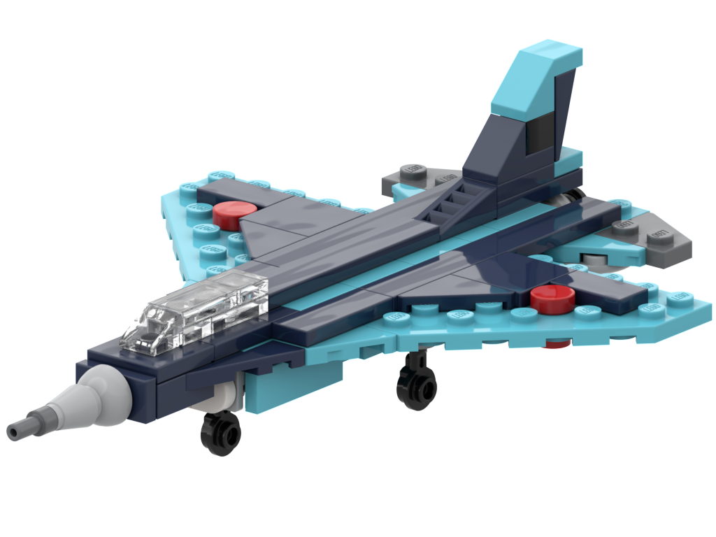 Micro Mitsubishi F-2 – Bausatz aus LEGO®-Steinen