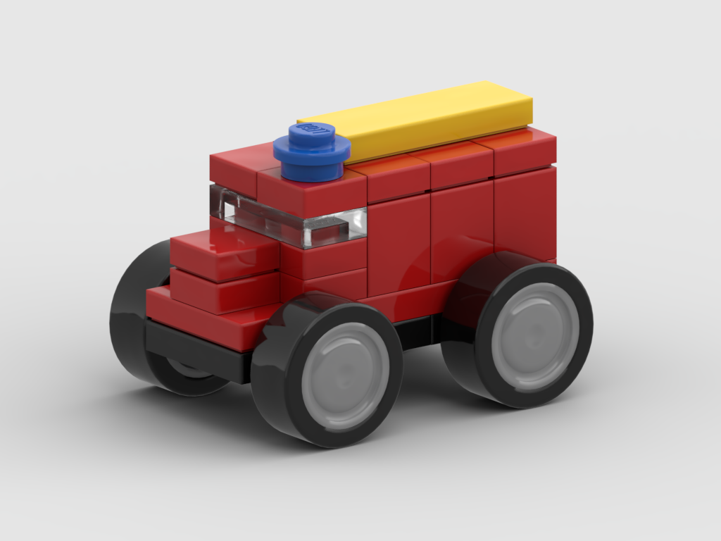 Micro fire engine – kit from LEGO® bricks