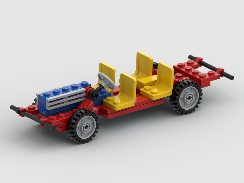 Mini Auto Chassis 1977 – Bausatz aus LEGO®-Steinen