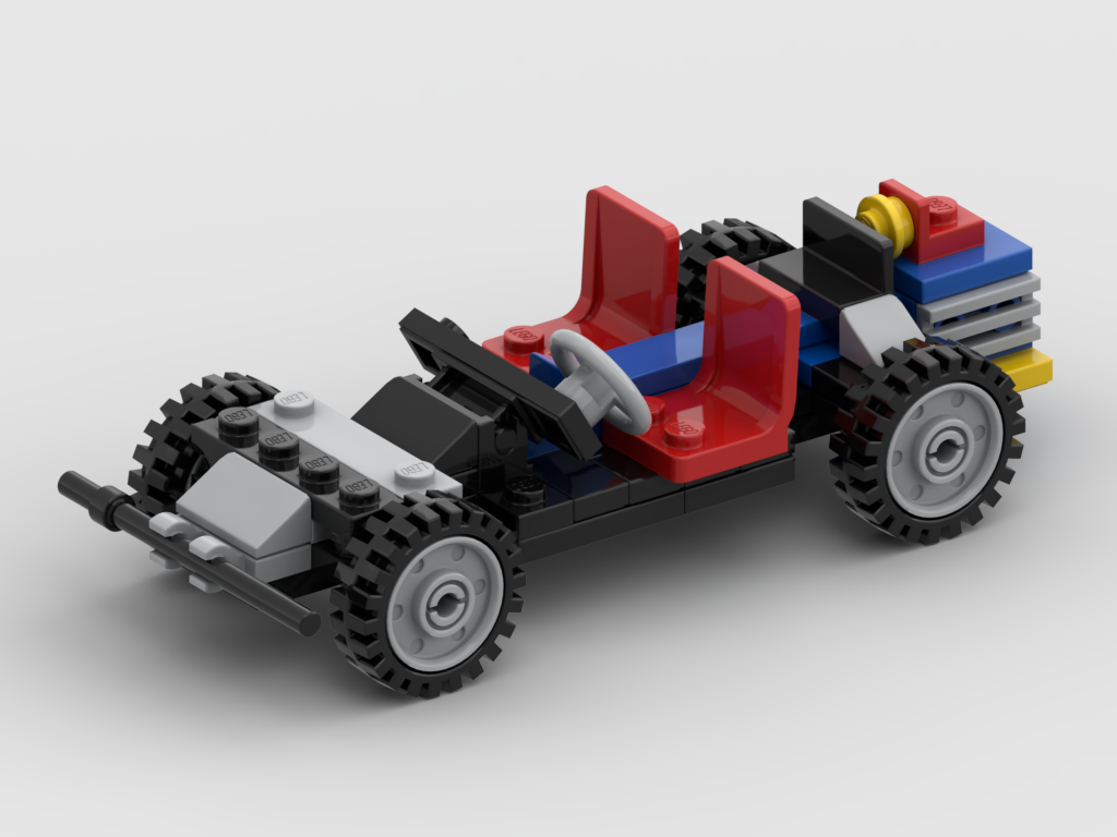 Mini Auto Chassis 1980 – Bausatz aus LEGO®-Steinen