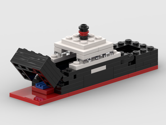 Micro Eisenbahnfähre – Bausatz aus LEGO®-Steinen