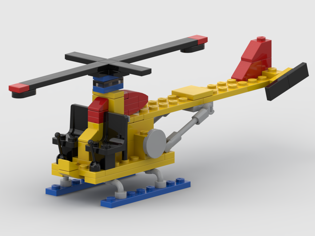 Mini Technic Hubschrauber 1979 – Bausatz aus LEGO®-Steinen