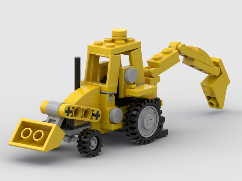 Mini Technic backhoe 1989 – kit from LEGO® bricks