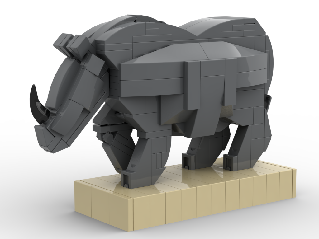 Indian rhinoceros – kit from LEGO® bricks