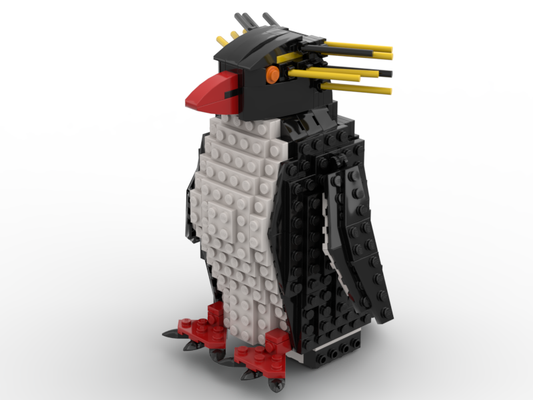 Nördlicher Felsenpinguin – Bausatz aus LEGO®-Steinen